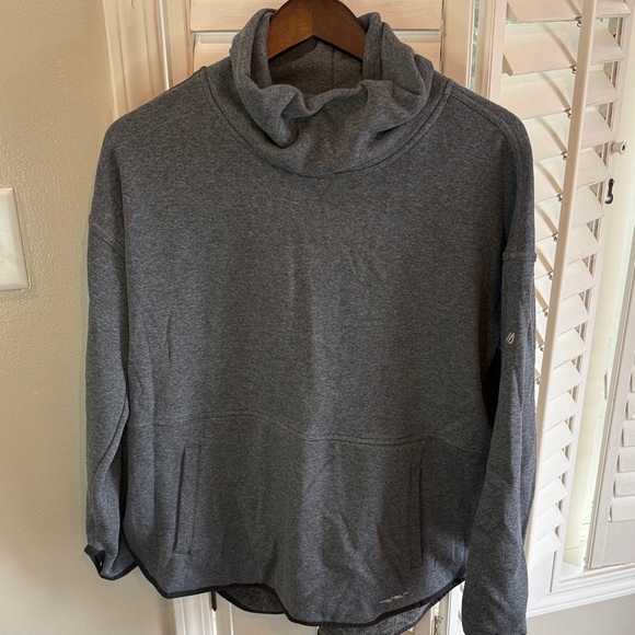 Eddie Bauer Tops - Eddie Bauer Gray Cowl Neck Sweatshirt